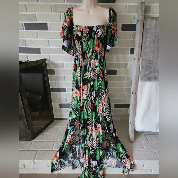 blu pepper maxi dress Retro Romance Maxi Dress